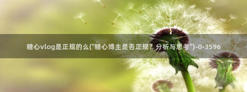糖心,vlog